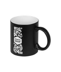Кружка с покрытием для гравировки «Subcolor BLK», черный/белый