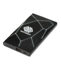 Портативное беспроводное зарядное устройство "Geo Wireless", 5000 mAh, черный