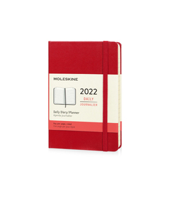 Ежедневник Moleskine Classic (2022), Pocket (9х14), красный, твердая обложка