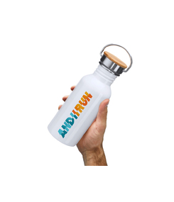 Бутылка BOINA из нержавеющей стали 304 и бамбука, белый