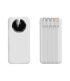 Зарядное устройство "Phantom" 10000 mAh с 4мя встроенными кабелями и цифровым индикатором заряда