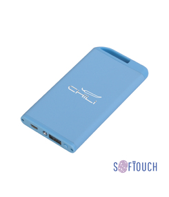 Зарядное устройство "Theta" с фонариком, 4000 mAh, покрытие soft touch