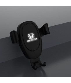 Автомобильное беспроводное (10W) зарядное устройство "Clamp SOFTTOUCH" с подсветкой логотипа, покрытие soft touch