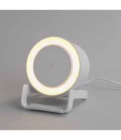 Bluetooth колонка-подставка "Smart Sound" с беспроводным (10W) зарядным устройством и лампой