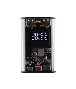 Зарядное (22.5W) устройство "Inside" 9000 mAh с прозрачным корпусом и цифровым индикатором заряда/напряжения/силы тока