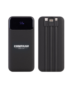 Зарядное (22.5W) устройство "Top Grade SOFTTOUCH" 20000 mAh с подсветкой логотипа, встроенными кабелями и цифровым индикатором заряда