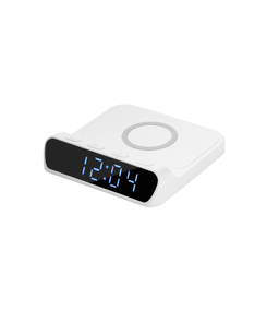 Зарядная станция с часами 15W Ригель (Rigel), белая