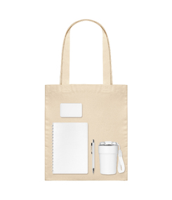 Подарочный набор Велком Пак (Welcome Pack), белый (термокружка, ежедневник, ручка, ЗУ, шоппер)