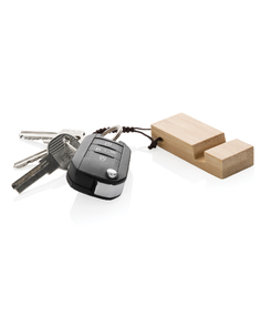Бамбуковая мини-подставка для телефона Standkey с кольцом для ключей