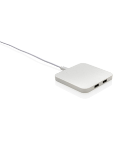 Беспроводная док-станция из переработанного пластика RCS с USB-портами, 10 Вт